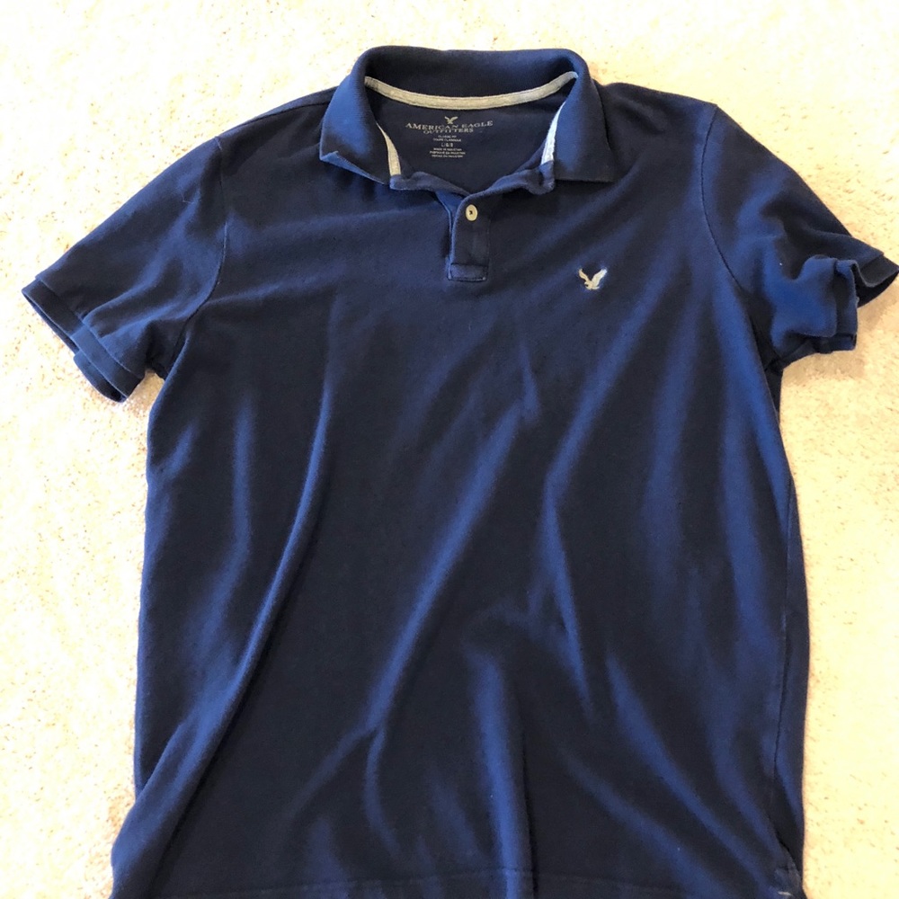 Navy blue American Eagle classic polo